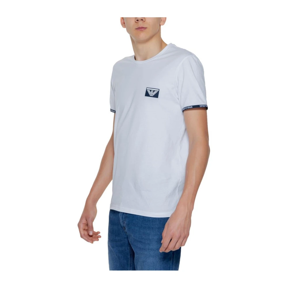 Emporio Armani Witte Katoenen Crew Neck T-Shirt White Heren