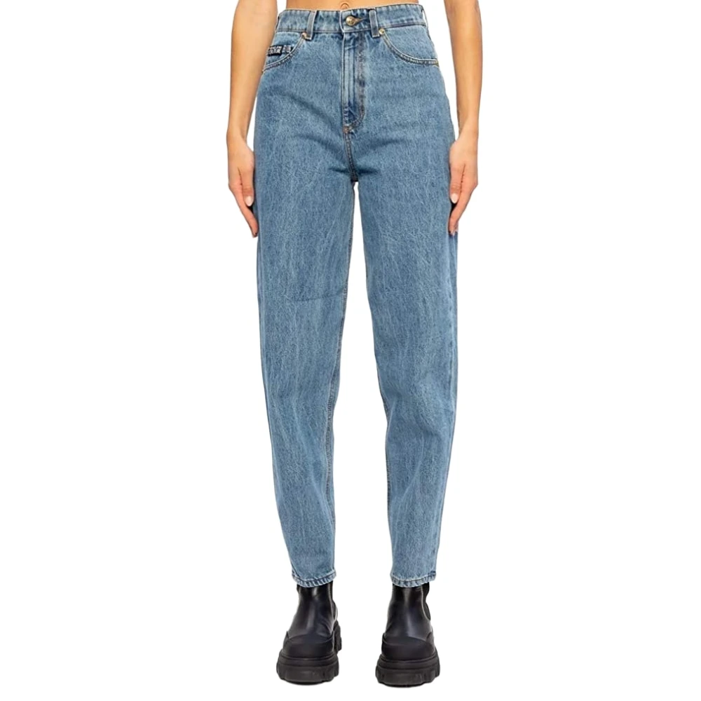 Versace Jeans Couture Ruimvallende Denim Jeans Blue Dames