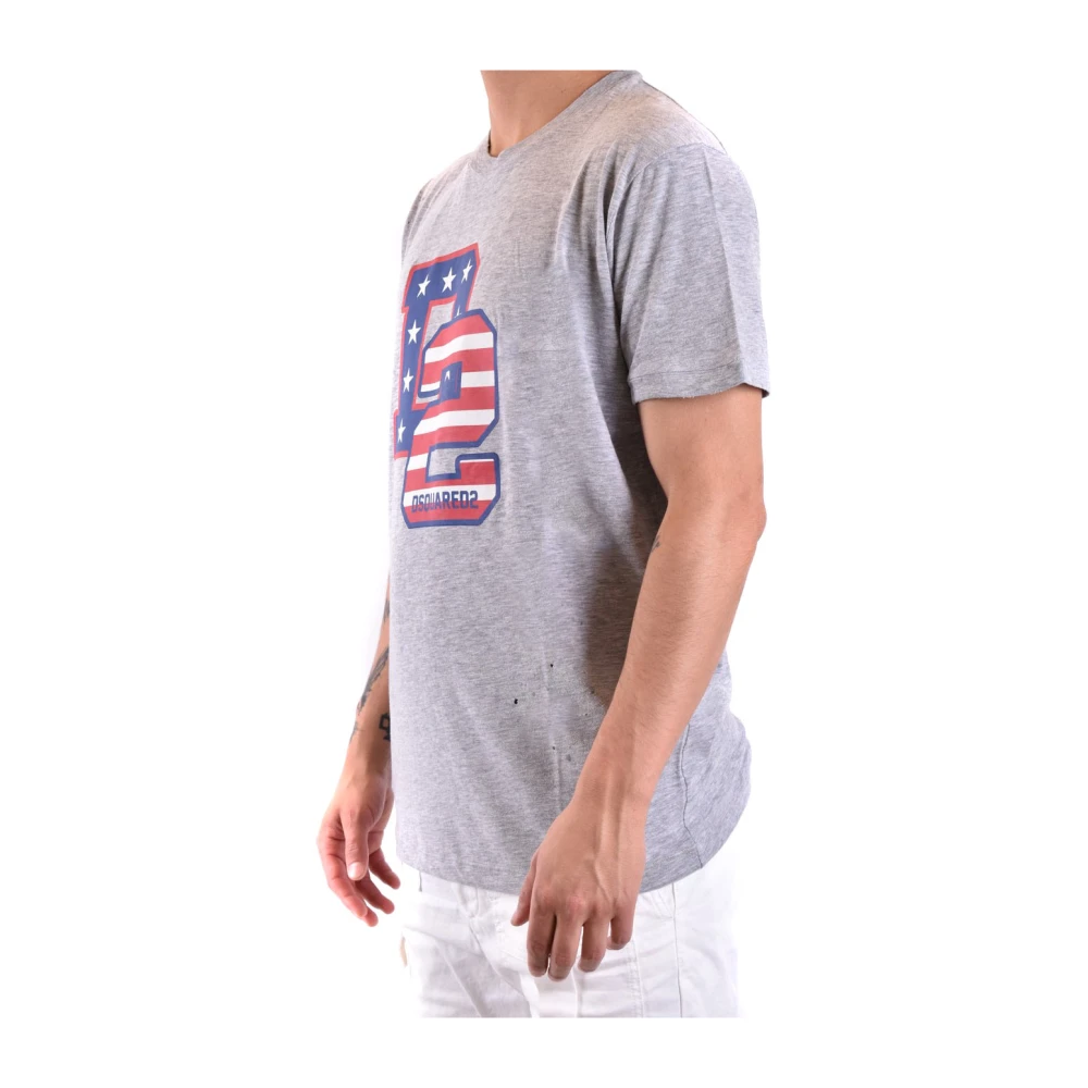 Dsquared2 Grijze T-shirts & Polos Heren Ss24 Gray Heren