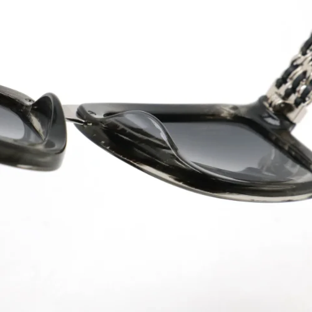 Chanel Vintage Pre-owned Glass sunglasses Black Dames