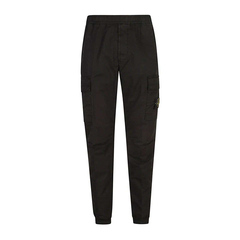Stone Island Zwarte Broek voor Mannen Aw24 Black Heren