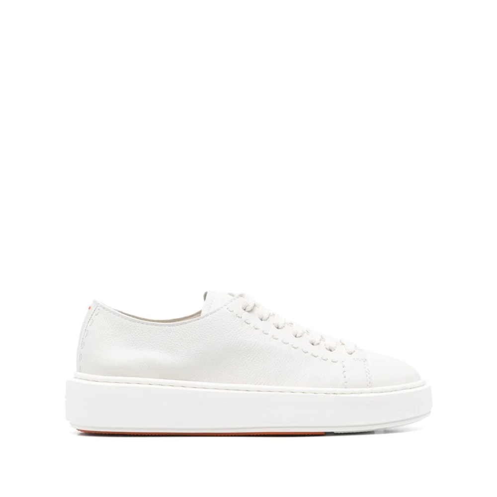 Santoni Låga sneakers med snörning White, Dam