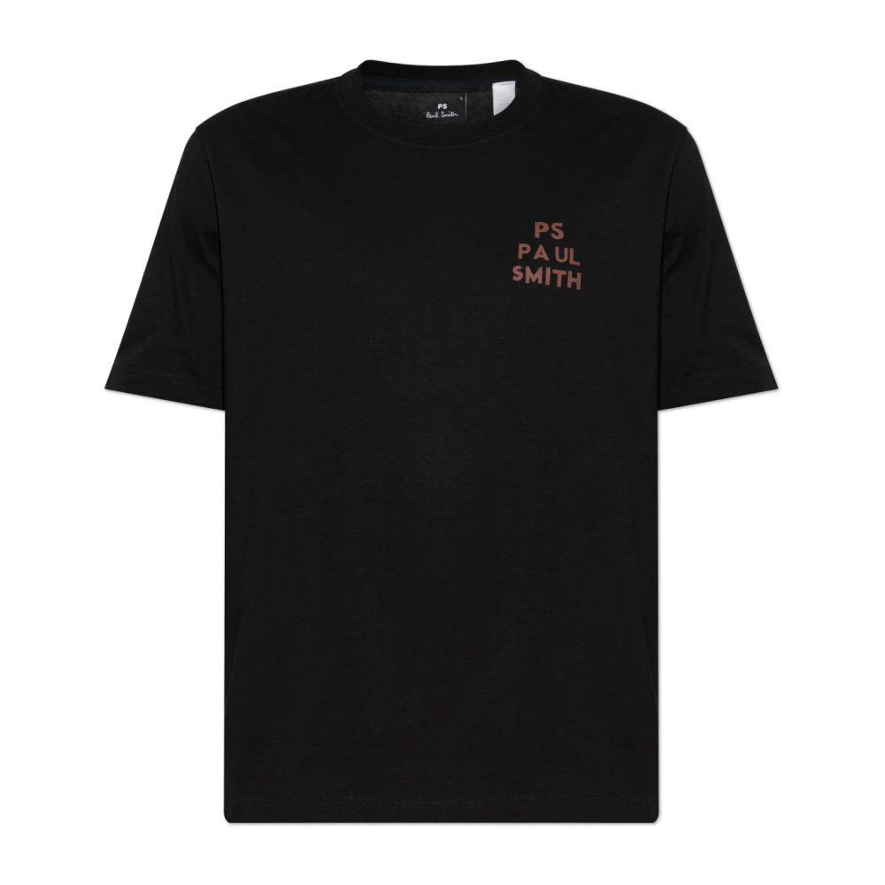 Ps By Paul Smith Mannelijk Zwart Tops Heren, 2XL, Katoen, T-Shirt Met Print