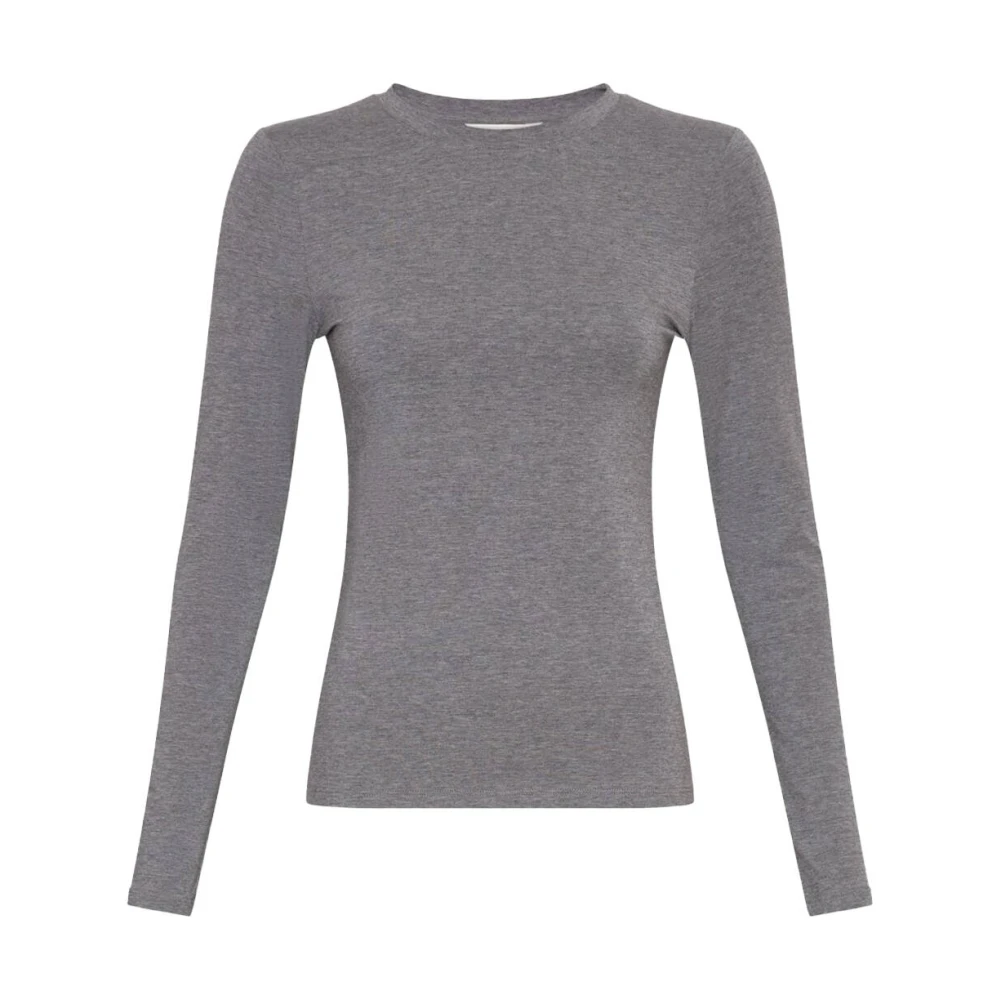 moss copenhagen Betrina Lange Mouw Top Gray Dames