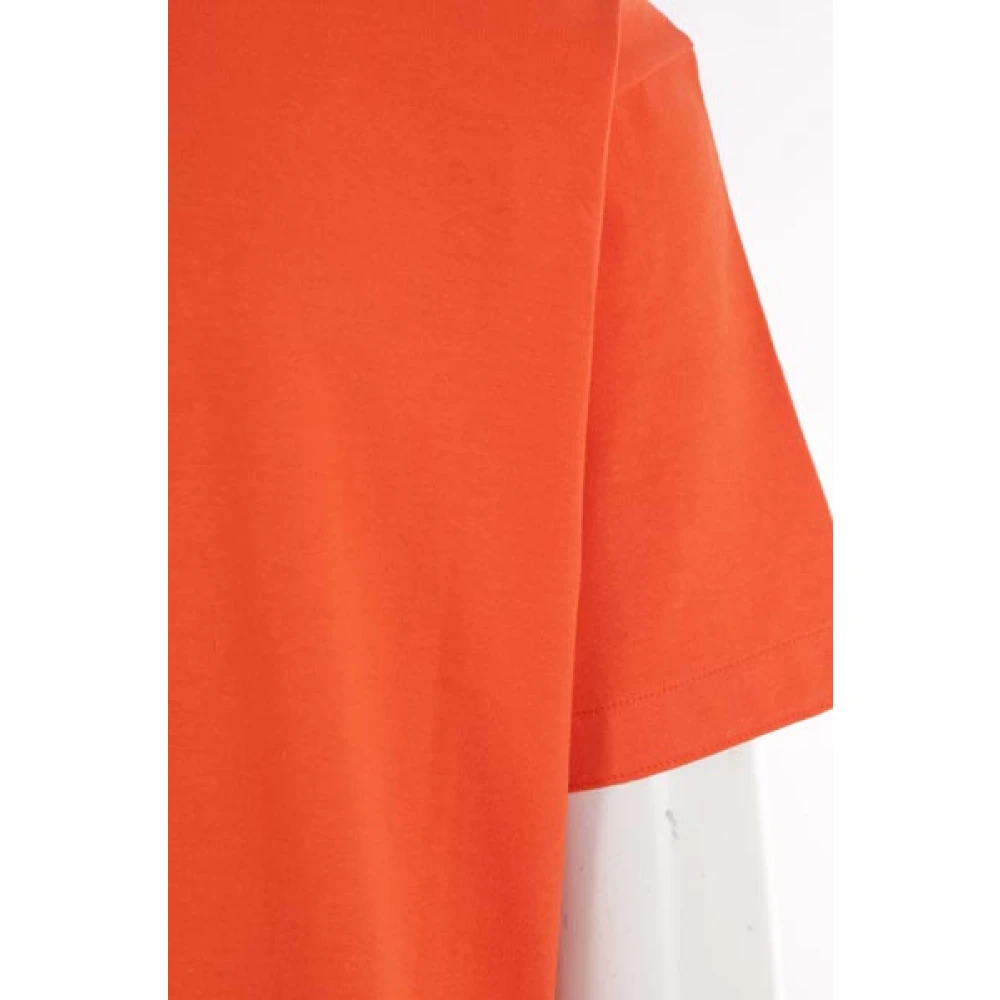 Bottega Veneta Oranje Oversize Katoenen T-shirt Orange Heren