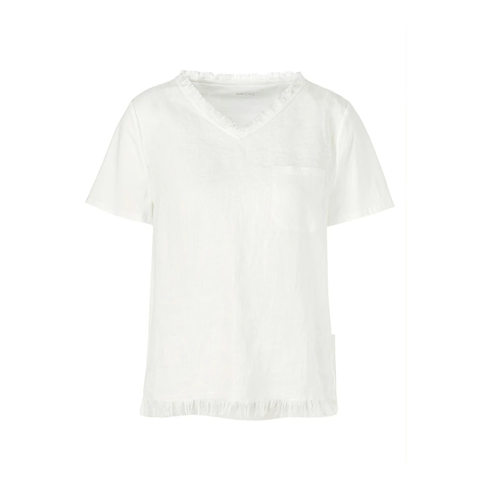 Marc Cain shirt materialenmix White Dames