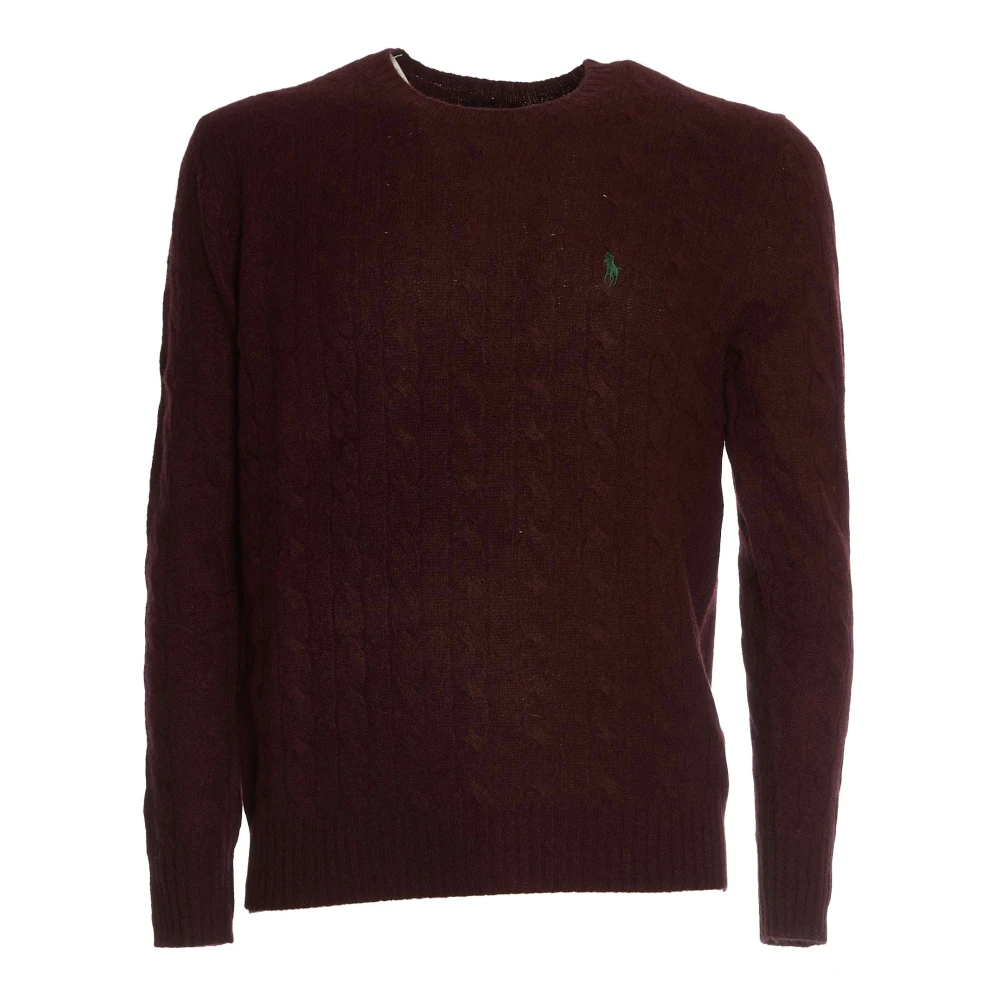 Polo Ralph Lauren Luxe Crew Neck Cashmere Sweater Red Heren