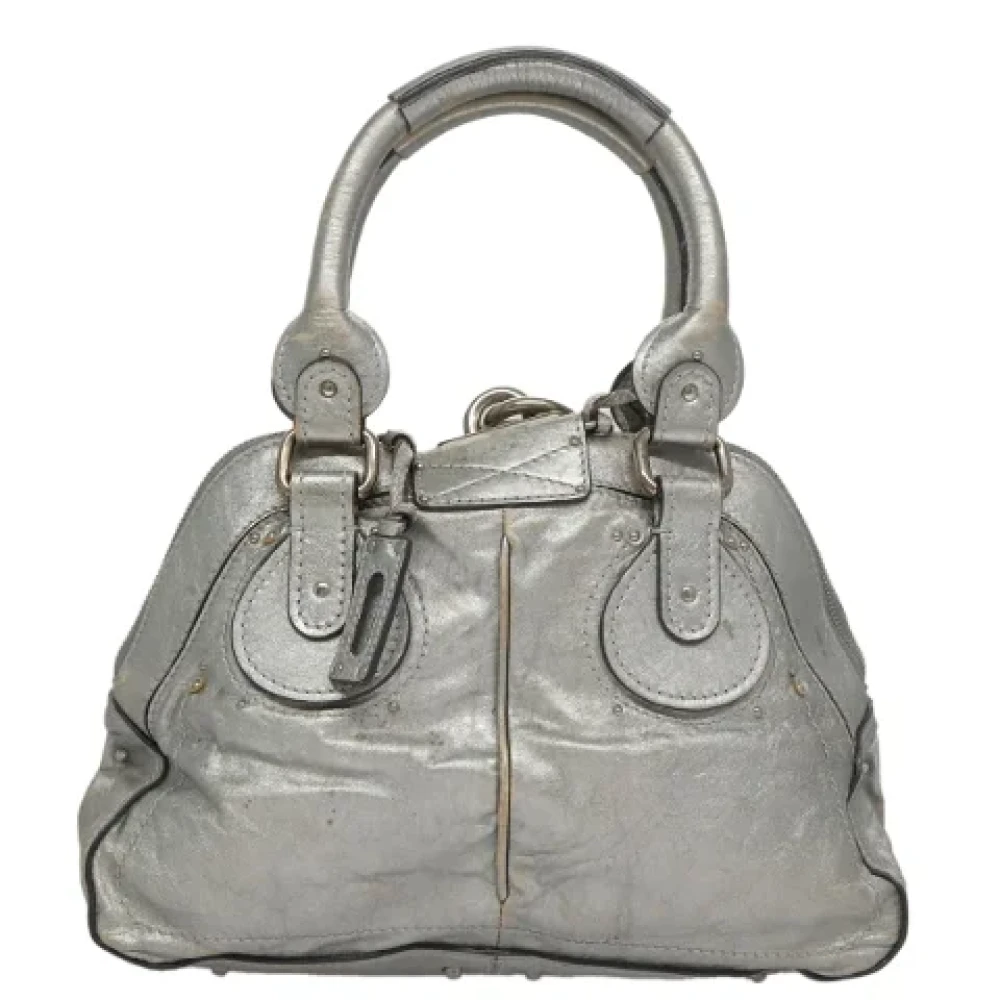Chloé Pre-owned Leather handbags Gray Dames