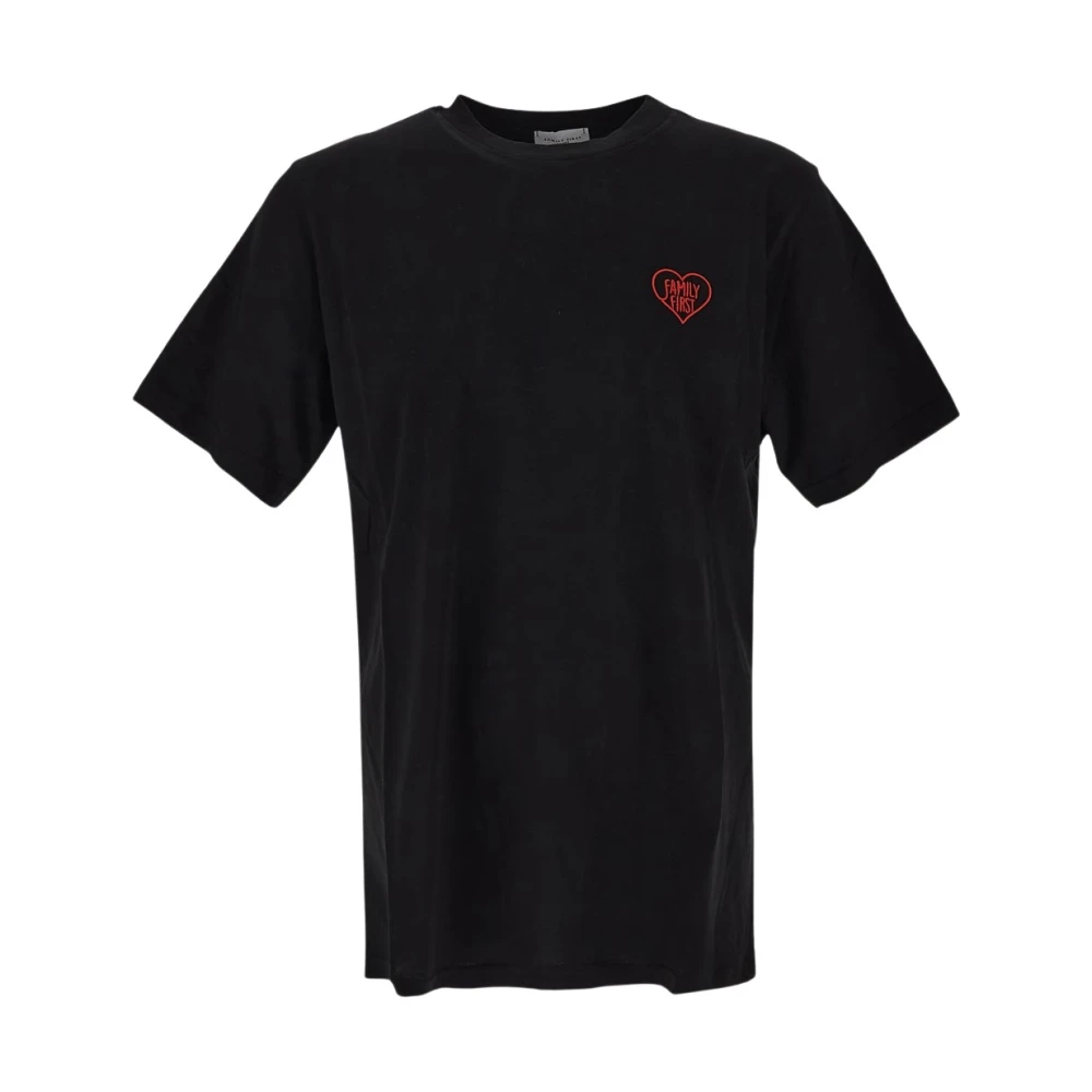 Family First Hart Katoenen T-Shirt Black Heren