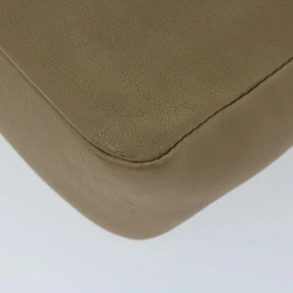 Yves Saint Laurent Vintage Pre-owned Leather shoulder-bags Beige Dames
