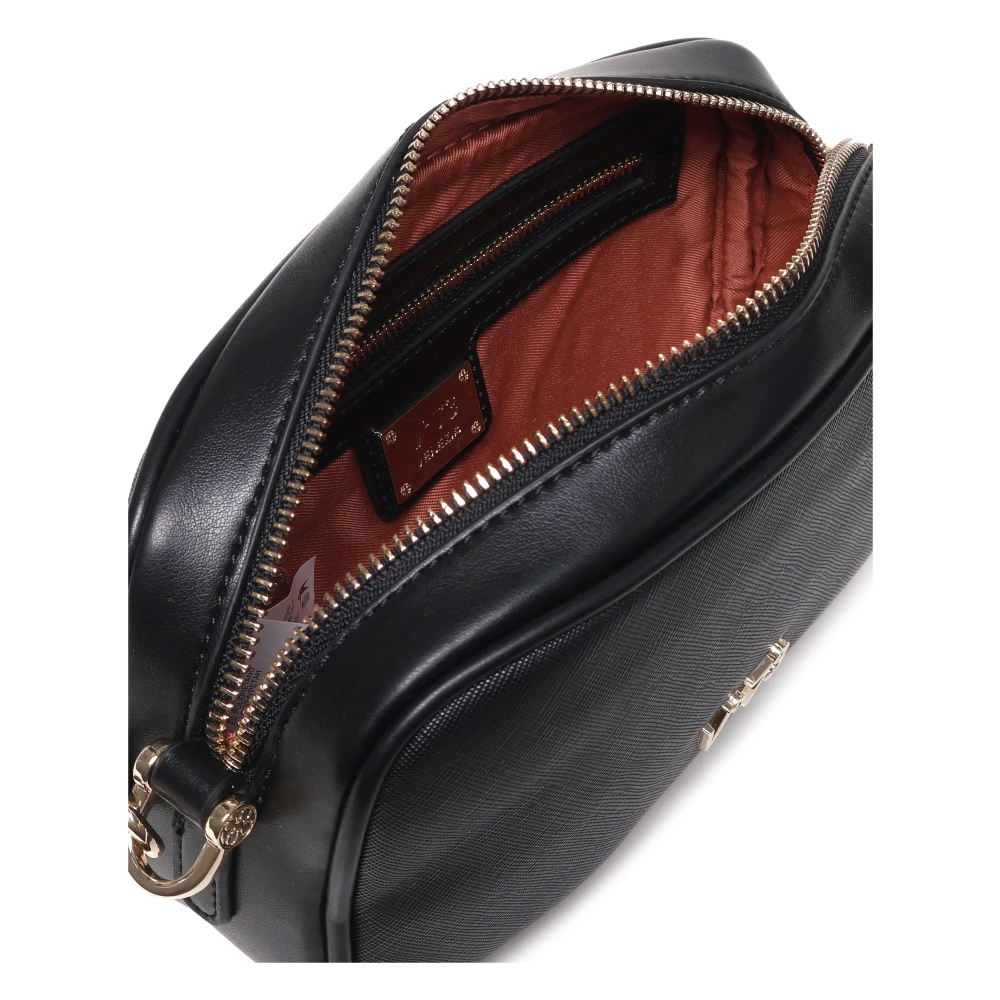 V73 Zwarte Ecoleather Schoudertas met Rits Black Dames