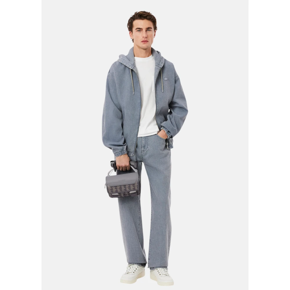 Lacoste Blend Messenger Tas Grijs Gray Heren