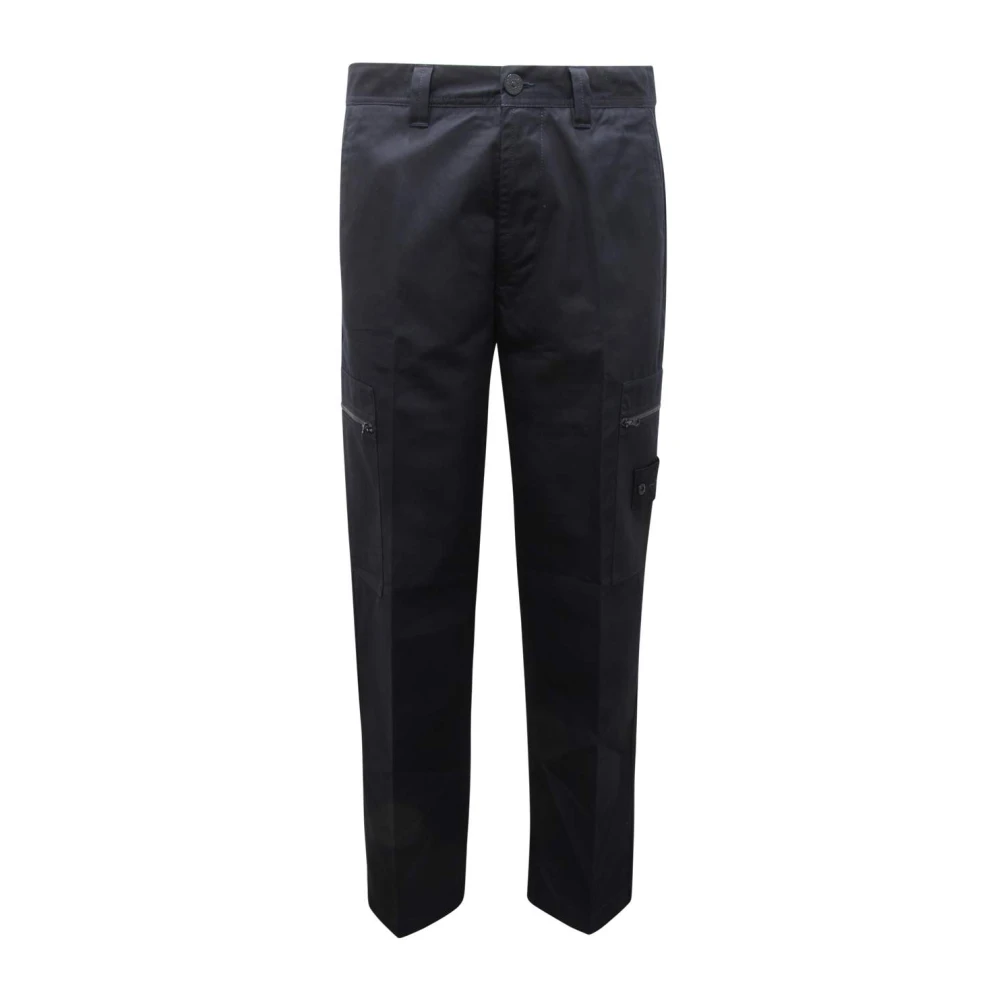 Stone Island Blue Chinos, Male, W33, Ghost Regular Cargo Trousers