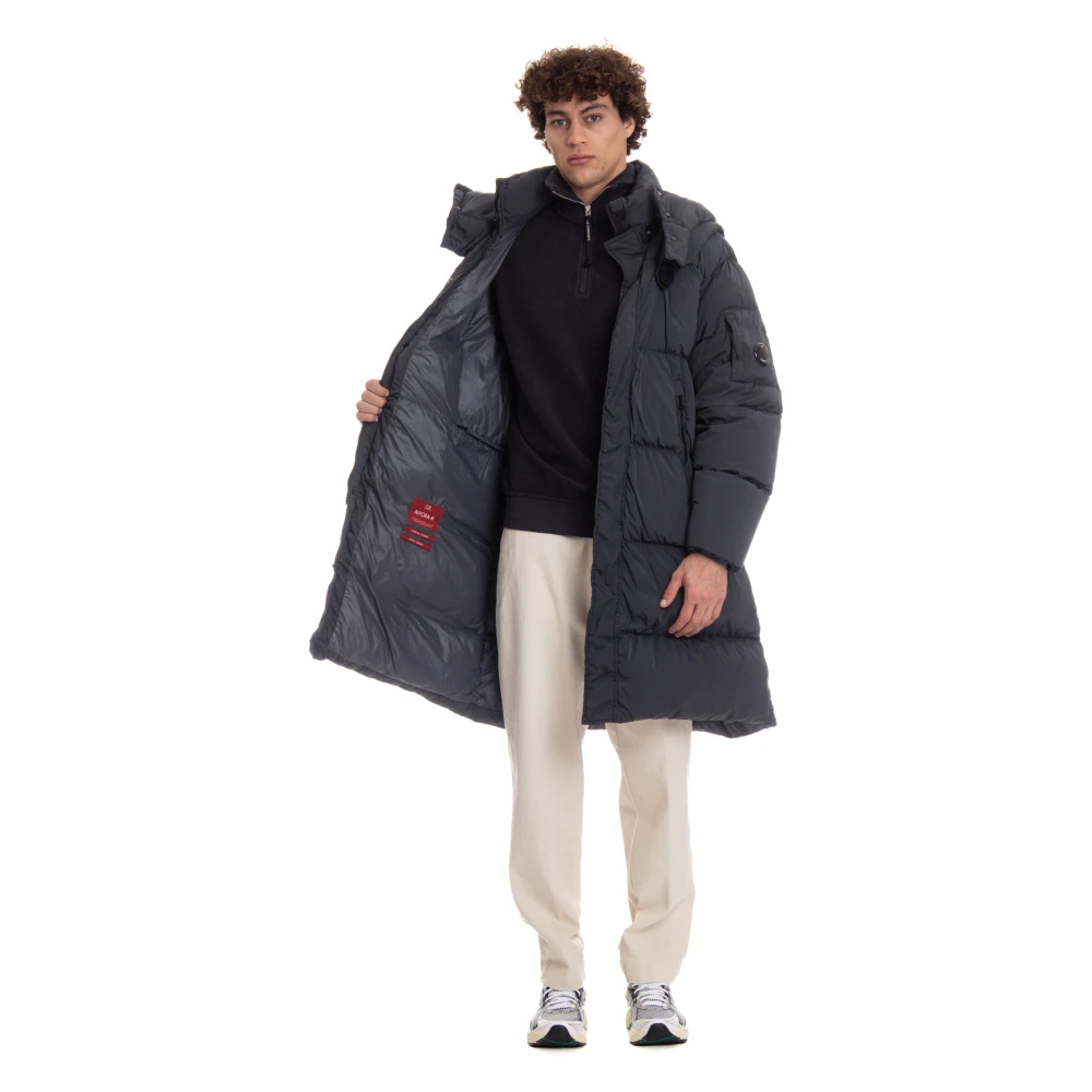C.P. Company Grijze Jassen met Afneembare Capuchon Gray Heren