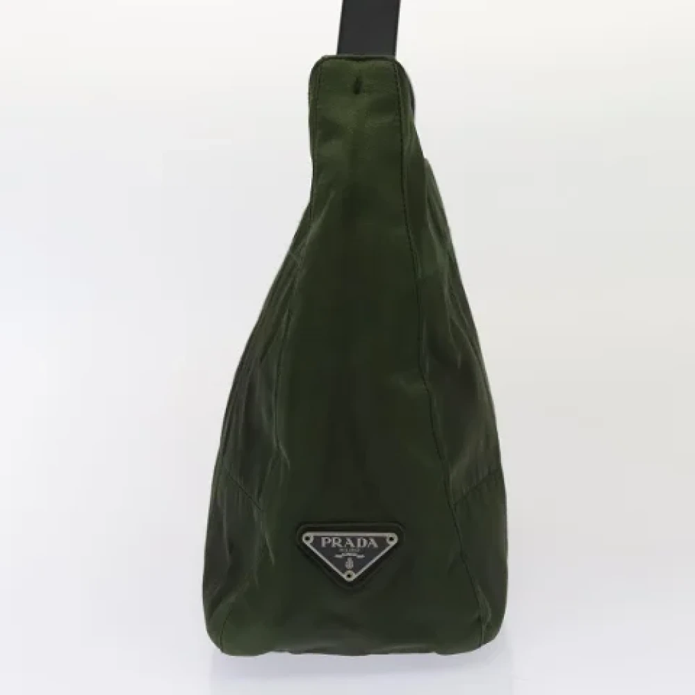Prada Vintage Pre-owned Nylon prada-bags Green Dames