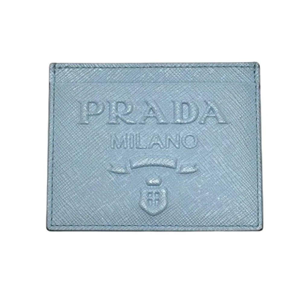 Prada Vintage Pre-owned Leather wallets Blue Dames