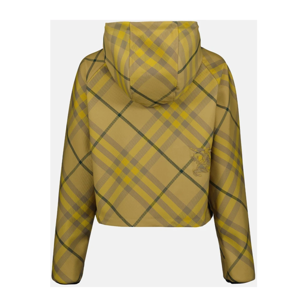 Burberry Vintage Check Hooded Kort Jack Beige Dames