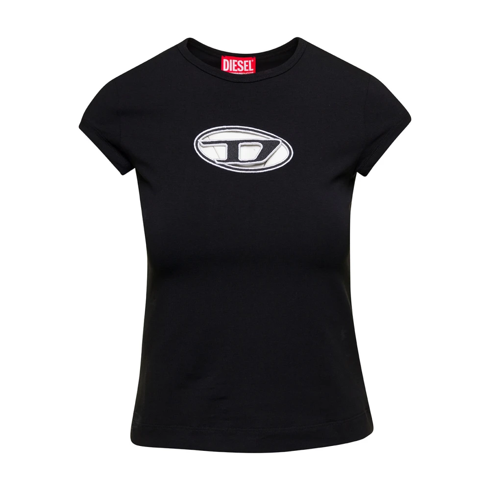 Diesel Zwarte T-shirts en Polos T-Angie Black Dames