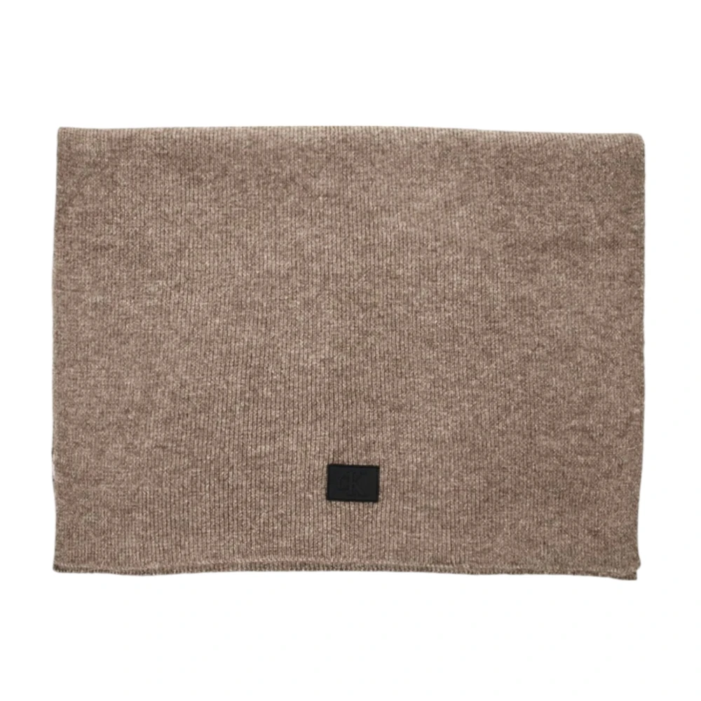 Calvin Klein Jeans Geribbelde Herensjaal Brown Heren