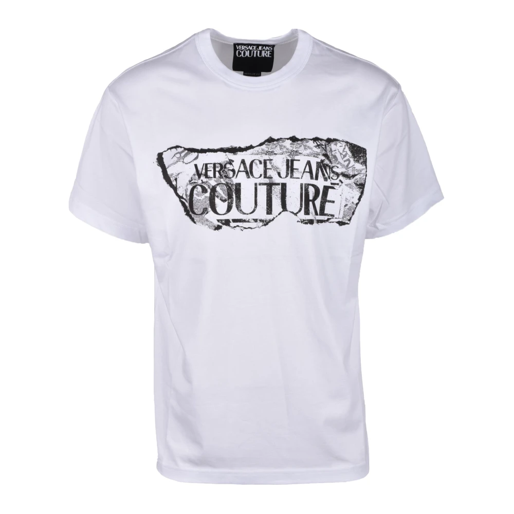 Versace Jeans Couture Katoenen T-shirt met Stijlvol Ontwerp White Heren