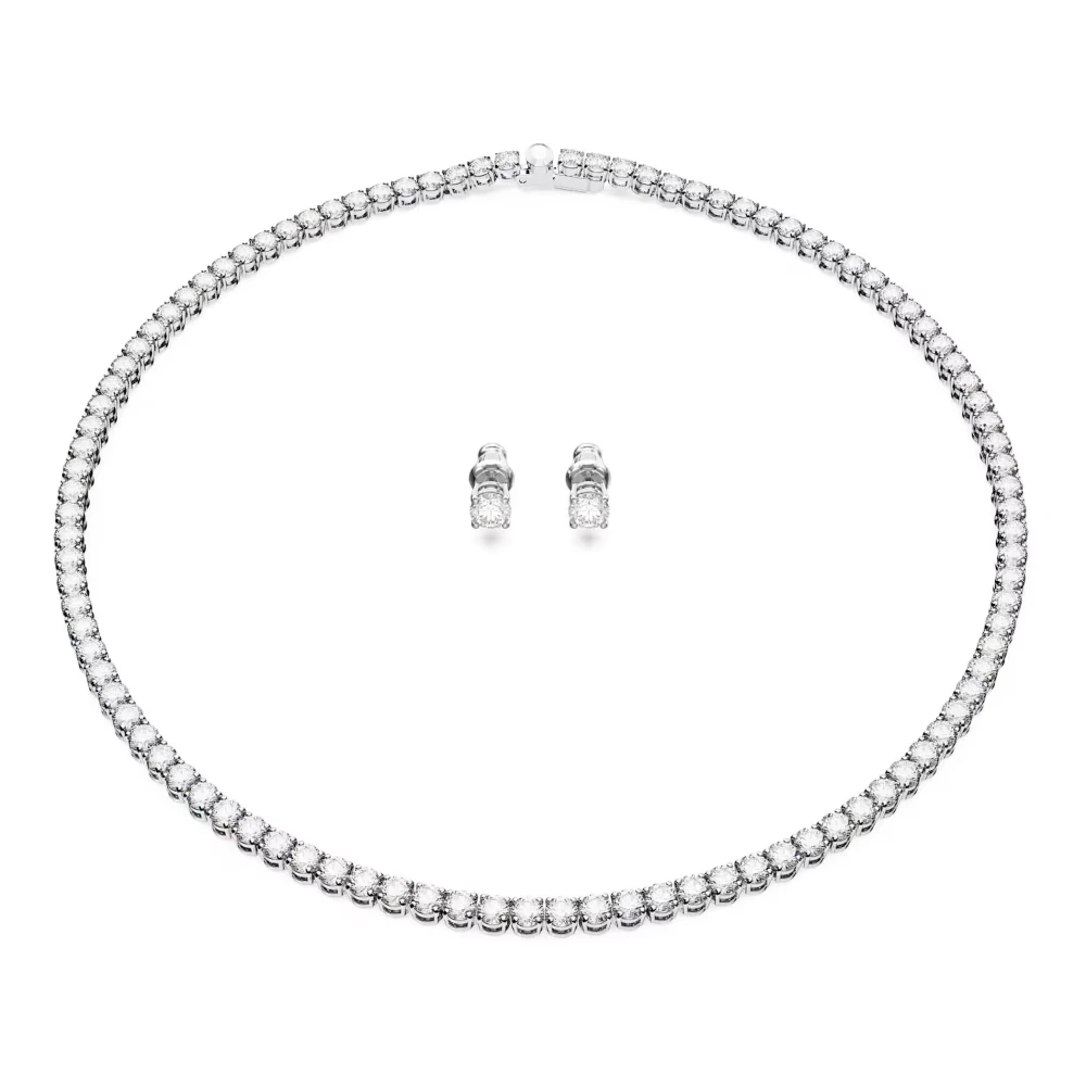 Swarovski Women's Gray Matrix Tennis Set