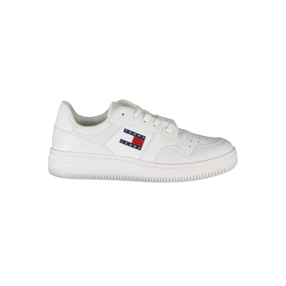 Tommy Hilfiger Women's White Leather Sneaker Urban Chic