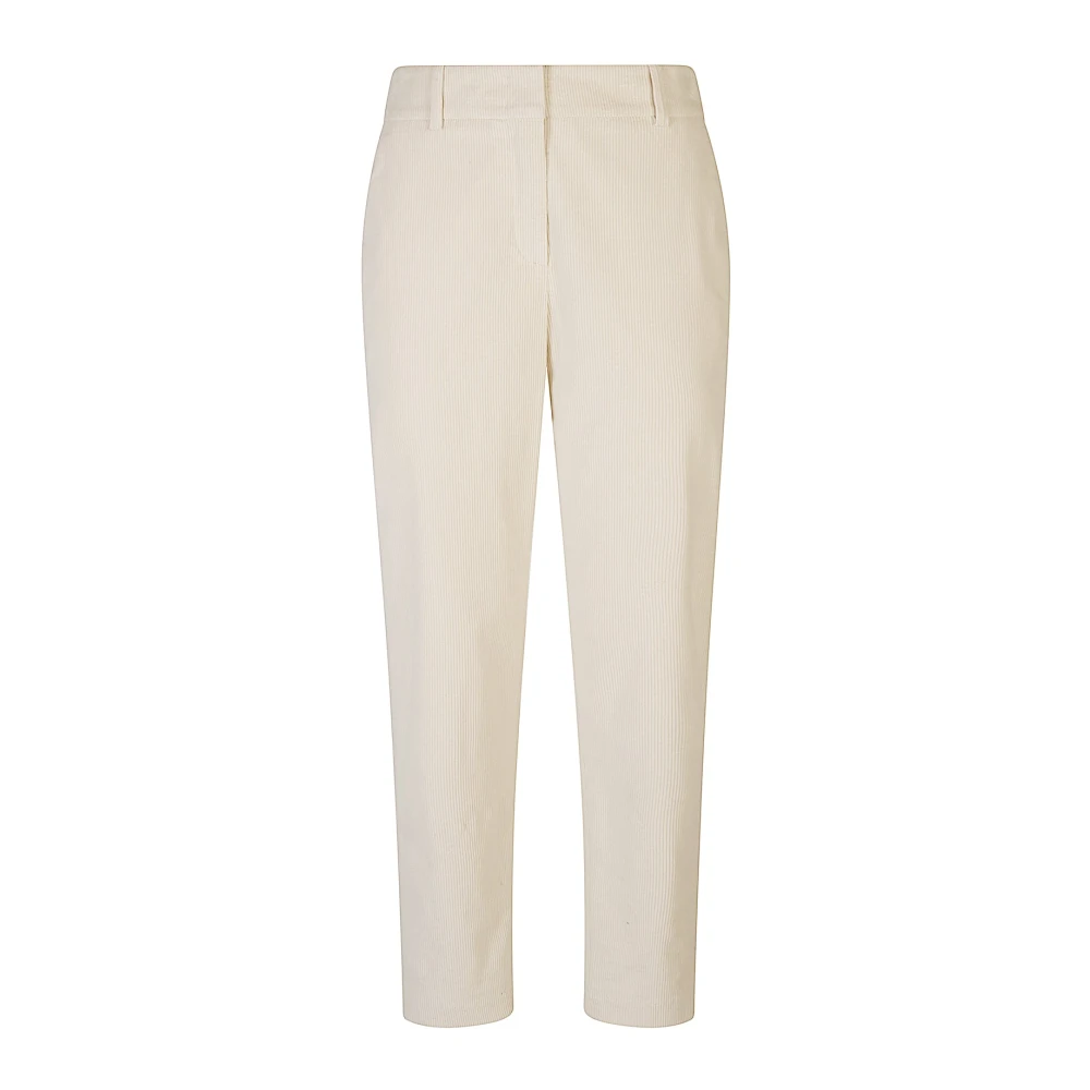 Eleventy Beige Slim Bomull Kashmir Byxor New York