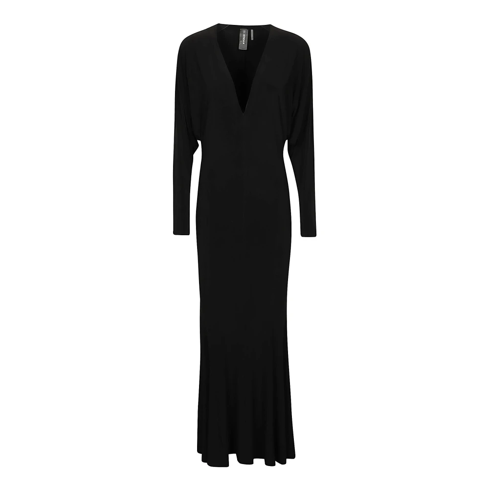 Norma Kamali V-hals Dolman Jurk Black Dames