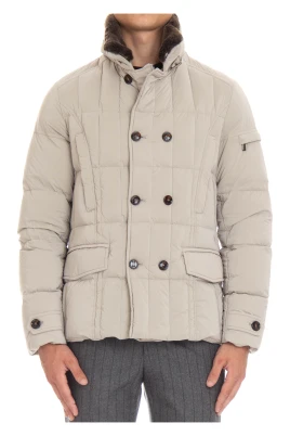 Quiltad Dubbelknäppt Peacoat