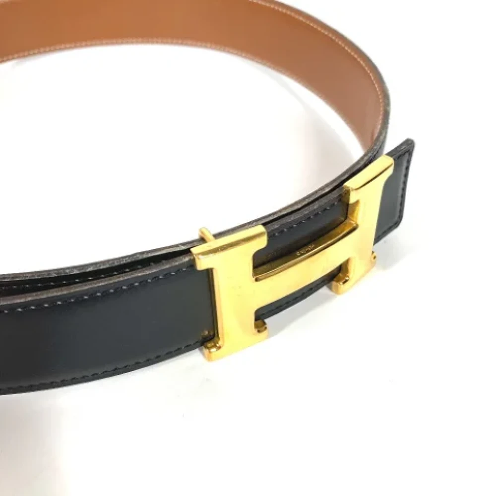 Hermès Vintage Pre-owned Leather belts Black Dames