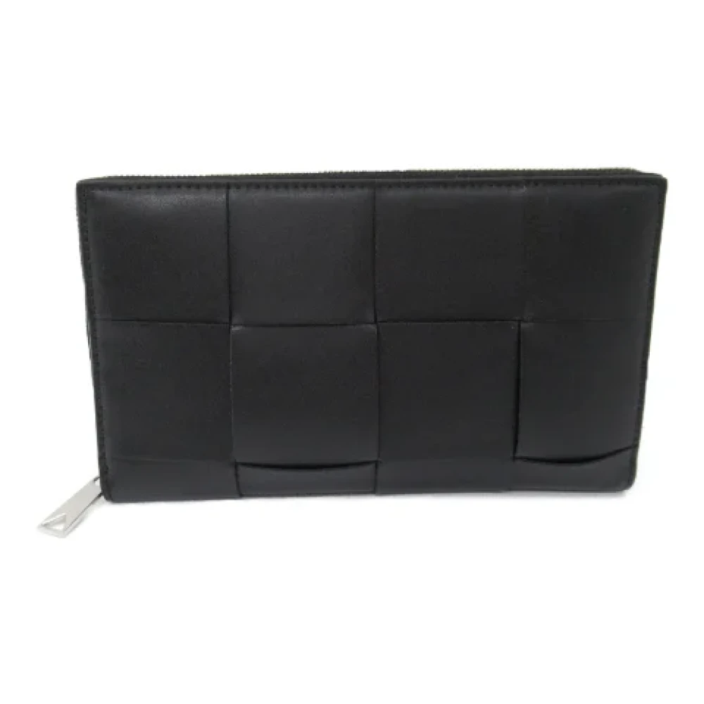 Bottega Veneta Vintage Pre-owned Leather wallets Black Dames