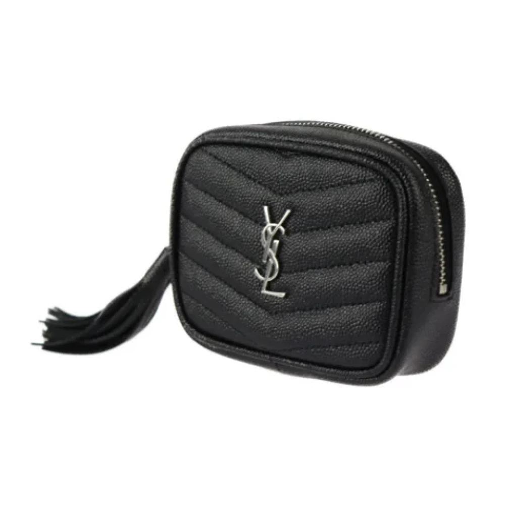 Saint Laurent Vintage Pre-owned Leather clutches Black Dames