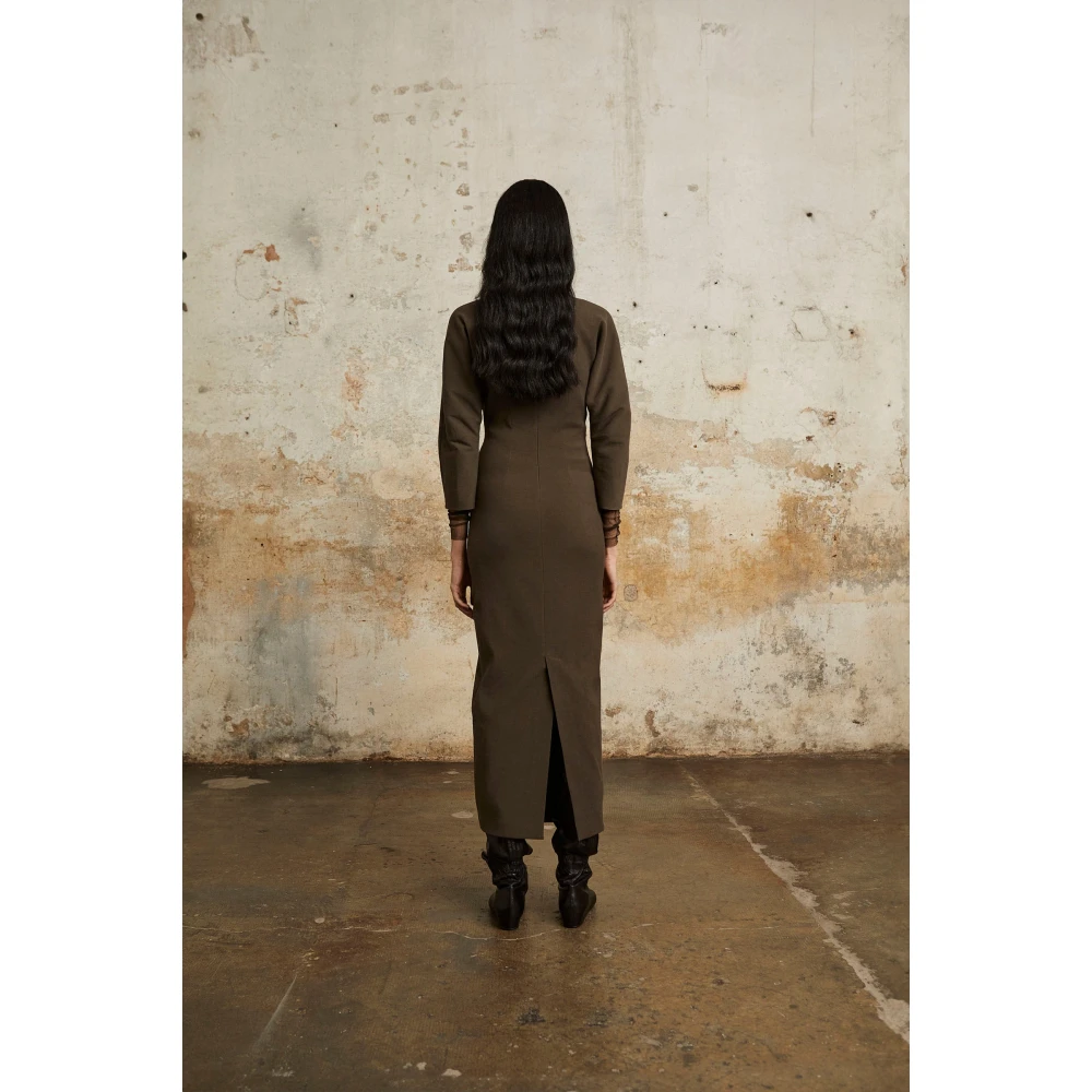 Cortana Bawa aansluitende bruine jurk Brown Dames