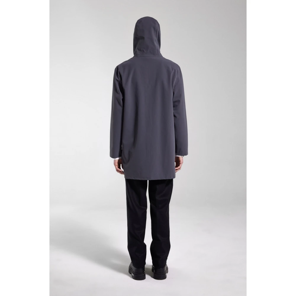 Stutterheim Lichtgewicht Waterdichte Rits Regenjas Blue Heren