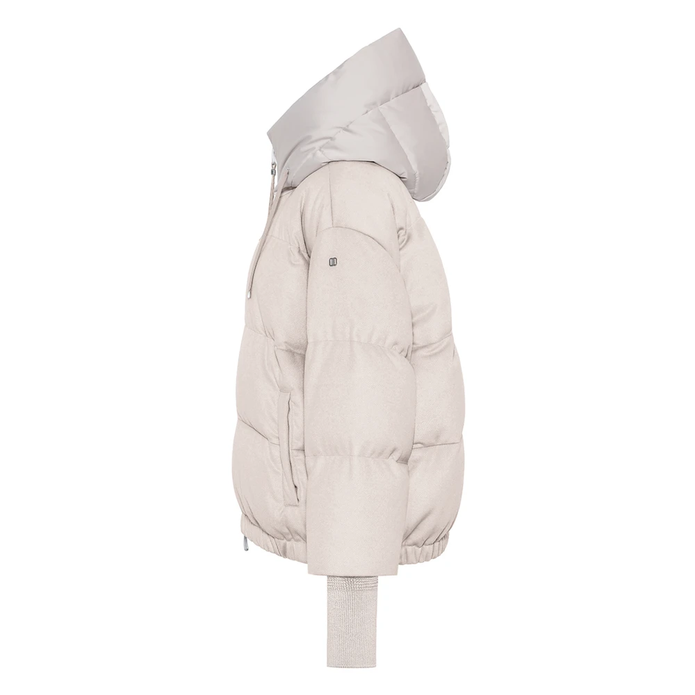 Duno Korte Oversized Pufferjas White Dames