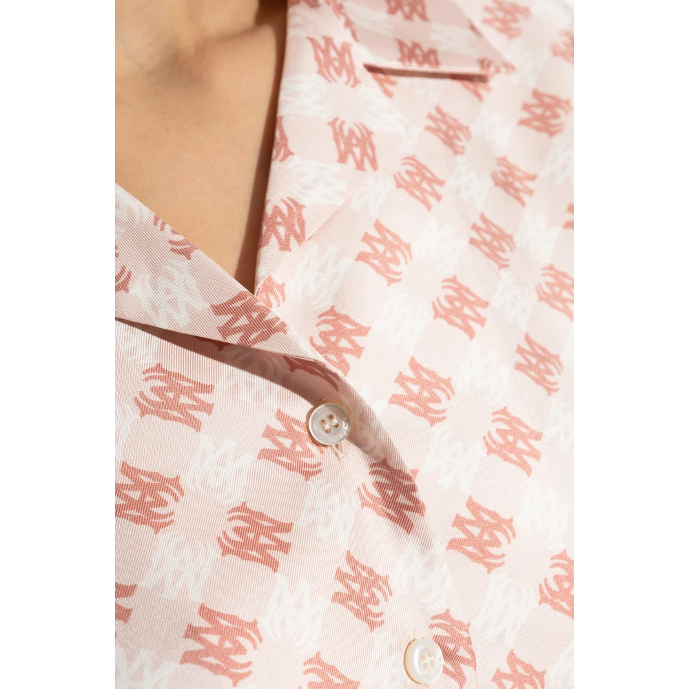 Amiri Zijden Blouse Pink Dames