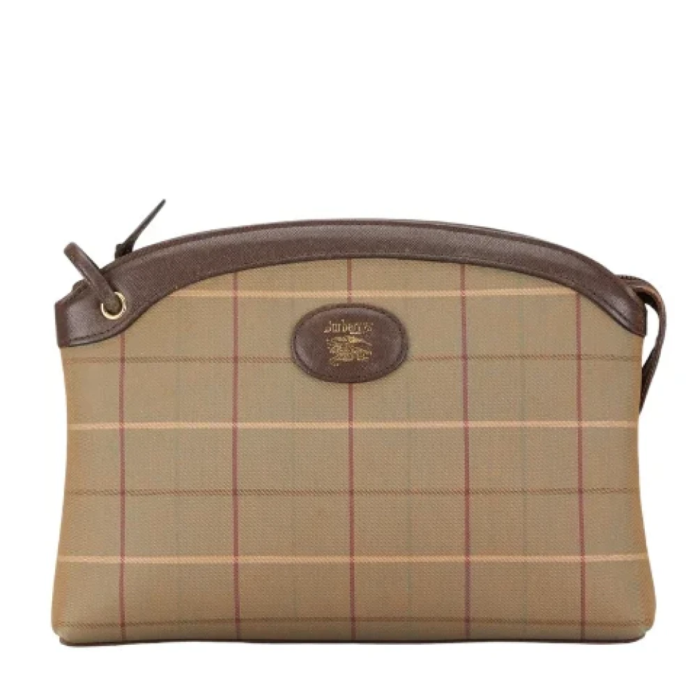 Burberry Vintage Pre-owned Canvas clutches Brown Dames
