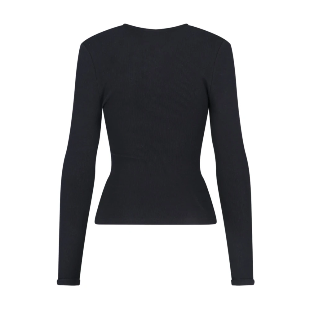 Courrèges Zwarte T-shirts en Polos Black Dames
