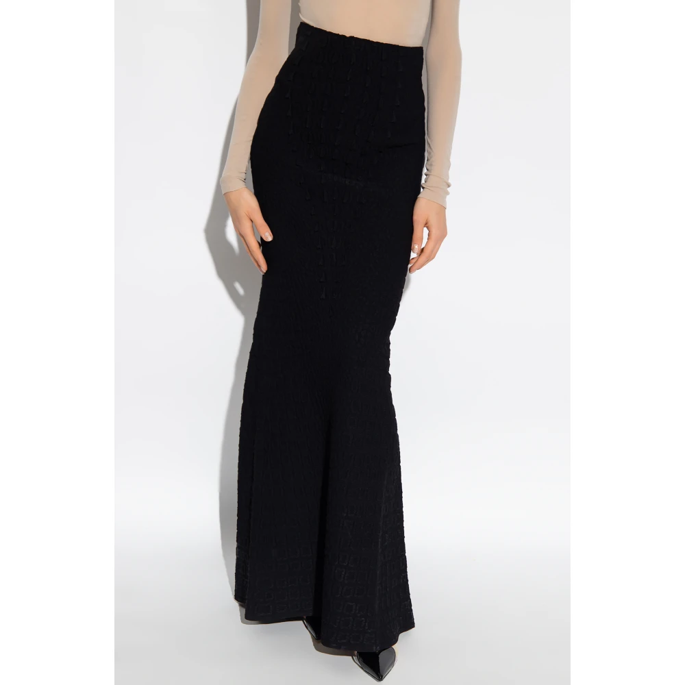 Alaïa Maxi rok met dierenmotief Black Dames