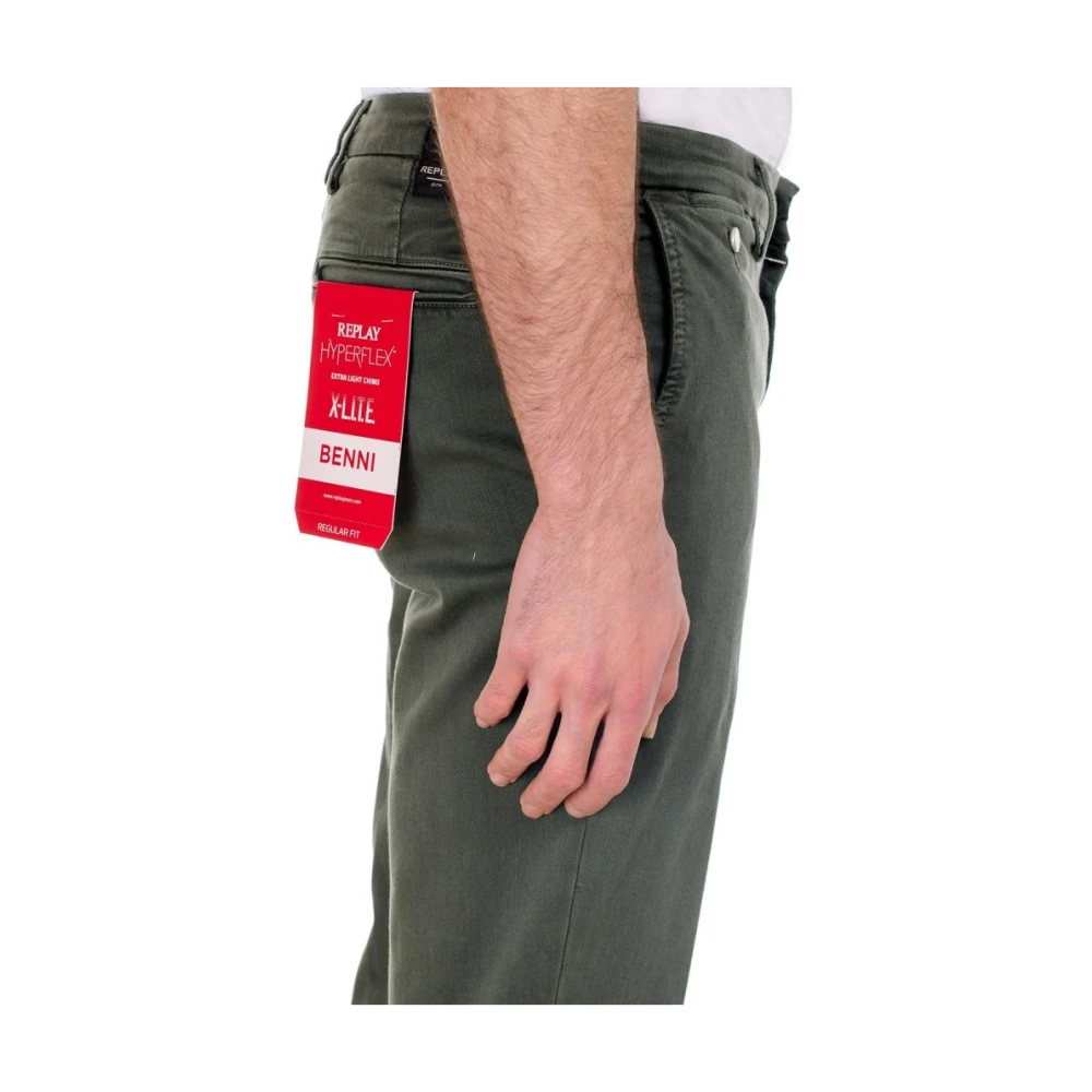 Replay Hyperchino Broeken Green Heren
