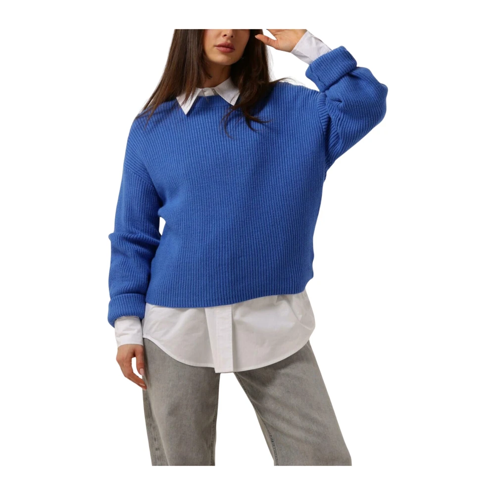 Moves Blauwe Gebreide Trui & Vest Esinna Blue Dames