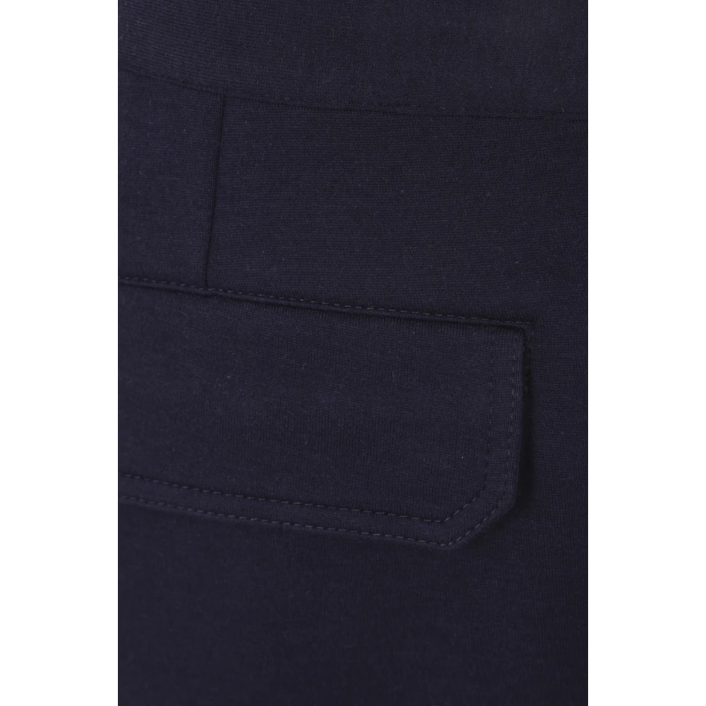 BRUNELLO CUCINELLI Blauwe Cargo Shorts Jersey Katoen Blue Heren