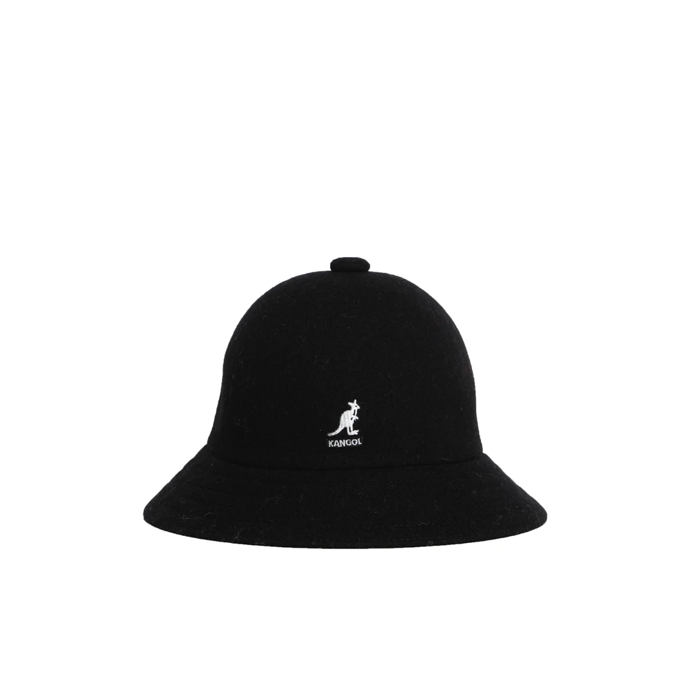 Kangol Zwarte Bucket Hat met Voorlogo Black Dames