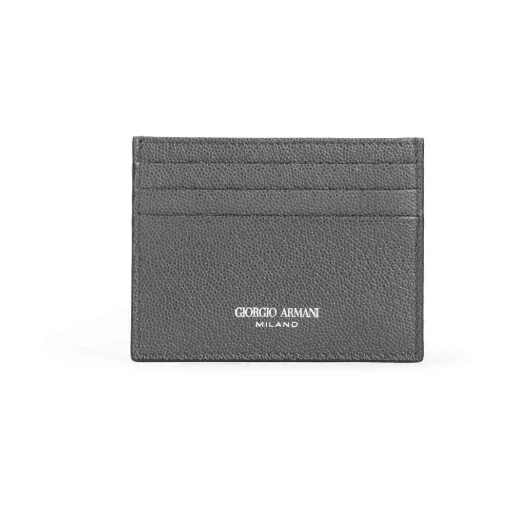 Giorgio Armani Groene Leren Creditcardhouder Green Heren