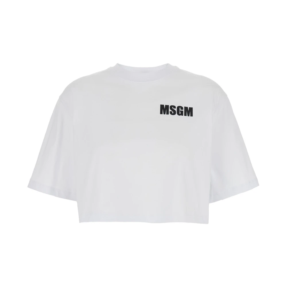 Msgm - Tops > T-Shirts - White - Msgm - Modalova