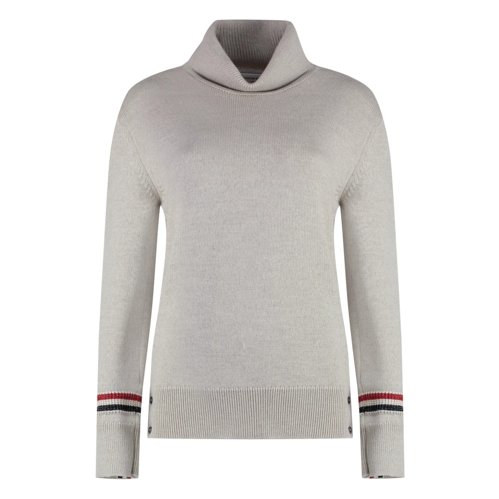 Thom Browne Gestreepte wollen coltrui Gray Dames