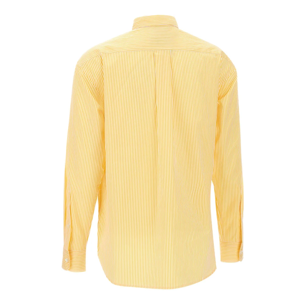 Polo Ralph Lauren Gestreept Katoenen Shirt Classics Geel Yellow Dames