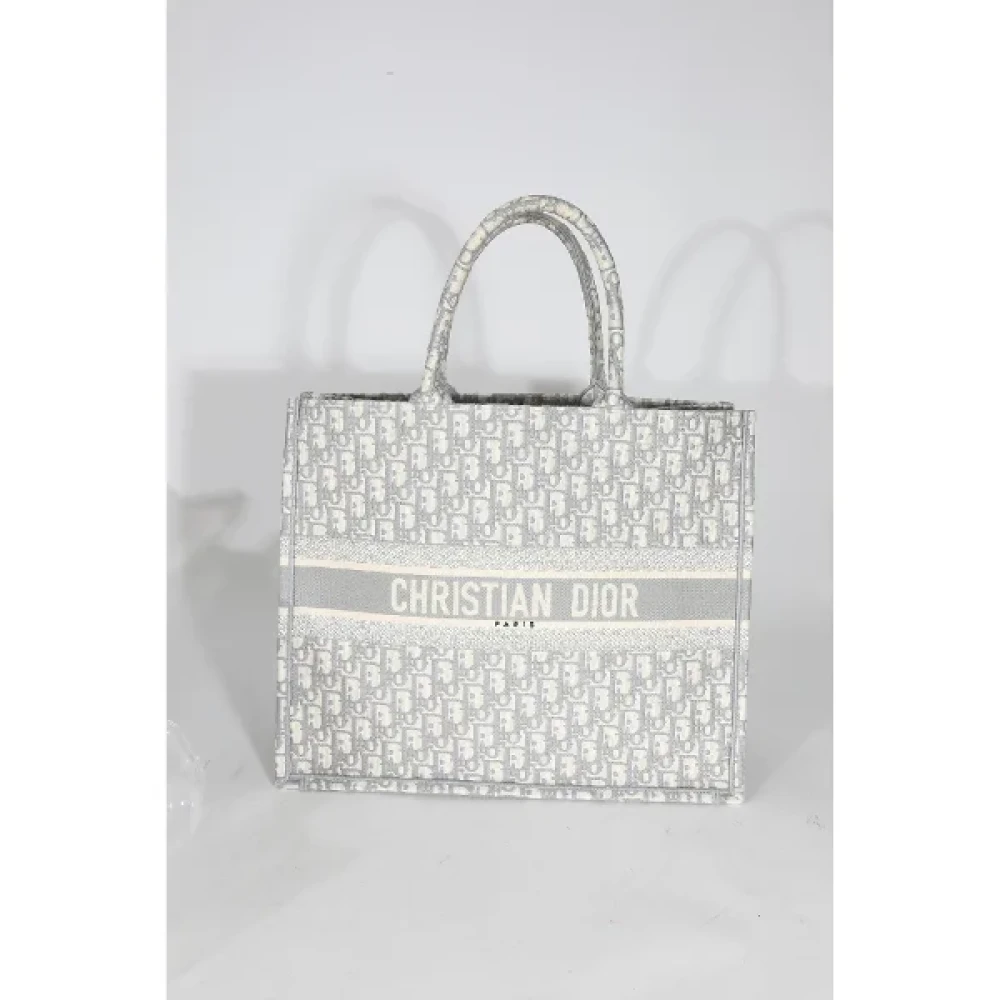 Dior Vintage Pre-owned Cotton handbags Gray Dames