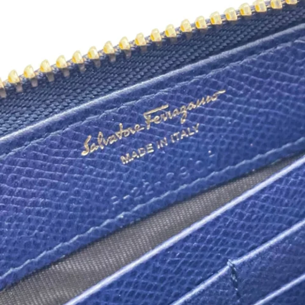 Salvatore Ferragamo Pre-owned Leather wallets Blue Dames