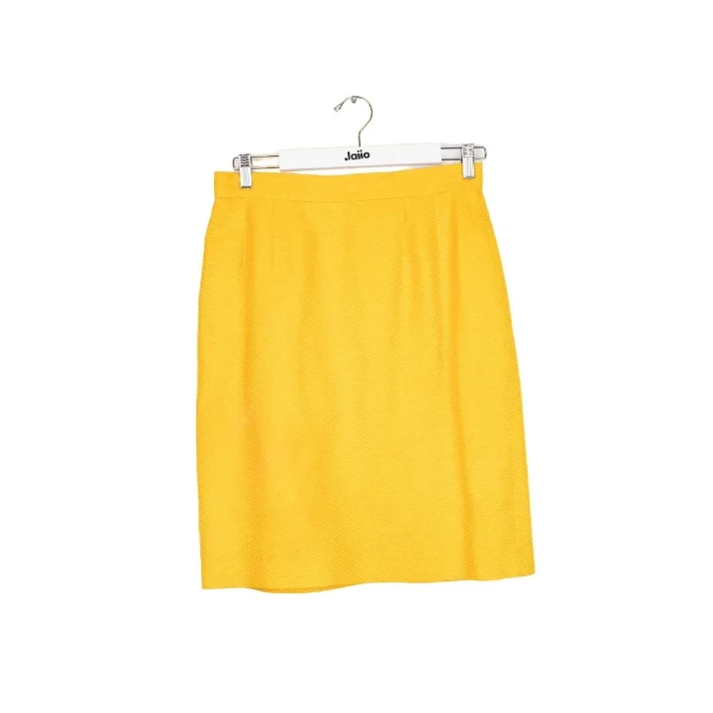 Saint Laurent Vintage Pre-owned Cotton bottoms Yellow Dames